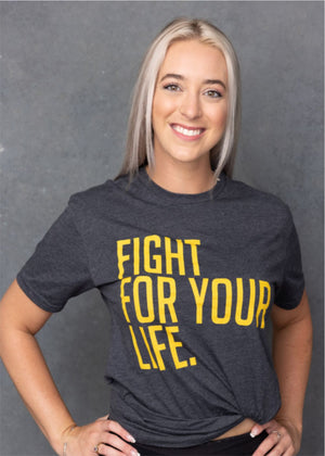 FIGHT TEE GRAY